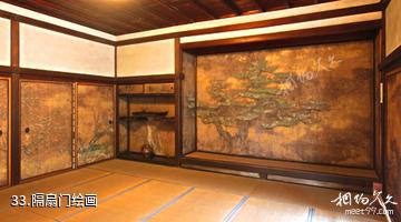 日本醍醐寺-隔扇门绘画照片