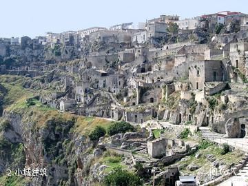意大利马泰拉石窟民居-小城建筑照片