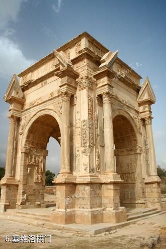 大莱波蒂斯古罗马遗迹-塞维洛拱门照片