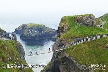 北爱尔兰卡里克空中索桥照片