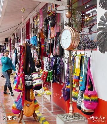 哥伦比亚萨伦托小镇-市场照片