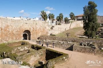 西班牙梅里达遗址-城堡入口照片