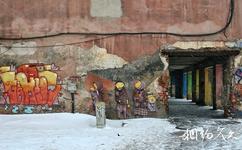 立陶宛考納斯古城旅遊攻略之塗鴉