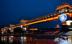 寶雞中華石鼓園旅遊攻略之廊橋夜景