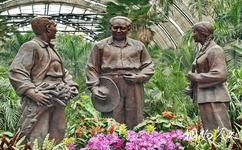 天津熱帶植物觀光園旅遊攻略之毛澤東參觀熱帶植物園塑像