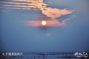 湖北龍感湖國家級自然保護區-夕陽照片