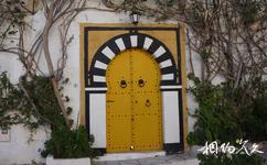 突尼西亞藍白小鎮旅遊攻略之黃色大門