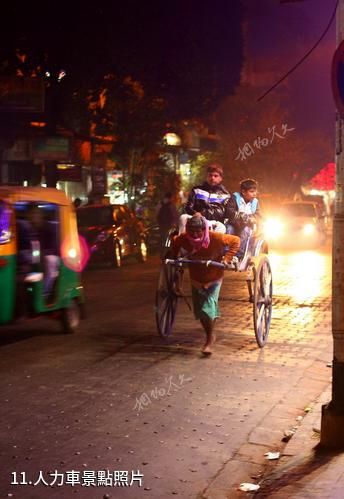 印度加爾各答市-人力車照片