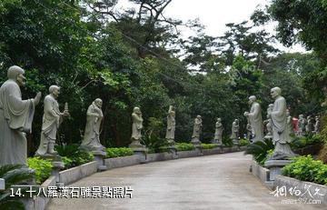 長樂晦翁岩風景區-十八羅漢石雕照片