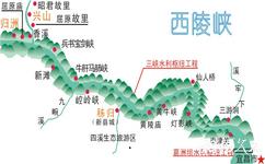 重庆长江三峡旅游攻略之西陵峡导览图