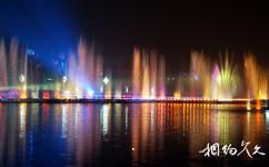 胶州三里河公园旅游攻略之喷泉夜色