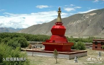 西藏桑耶寺-紅塔照片
