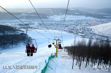 內蒙古阿爾山滑雪場-雙人索道照片
