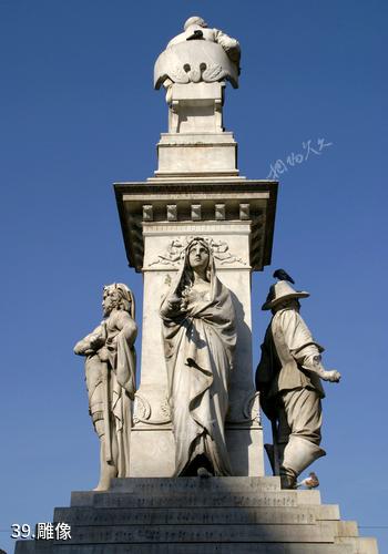 意大利卡塔尼亚市-雕像照片