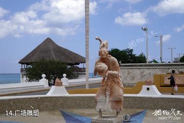 墨西哥科苏梅尔岛-广场雕塑照片