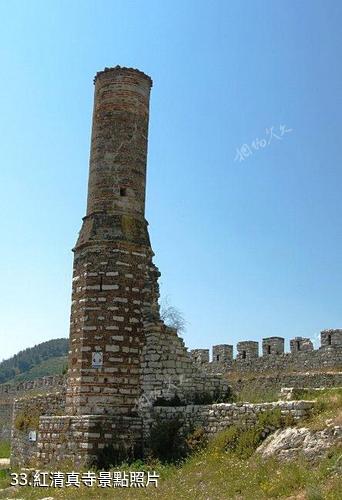 阿爾巴尼亞培拉特古城-紅清真寺照片