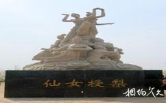 滨州阳信万亩梨园旅游攻略之仙女授梨雕塑