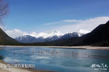 林芝古鄉湖-雪山湖泊照片