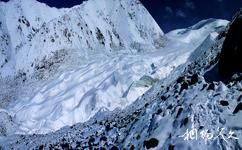 祁連山七一冰川旅遊攻略之冰川斜掛