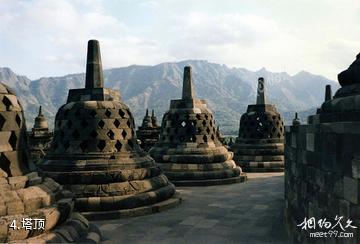 印尼婆罗浮屠-塔顶照片