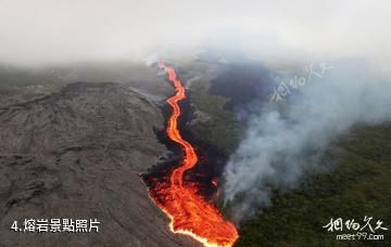 留尼汪富爾奈斯火山-熔岩照片