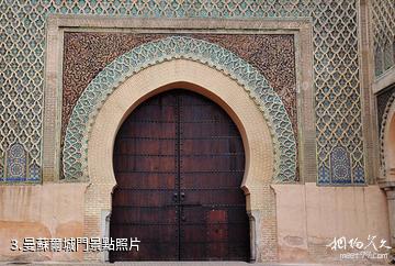 摩洛哥梅克內斯市-曼蘇爾城門照片