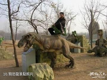 鄭州金鷺鴕鳥遊樂園-騎恐龍照片