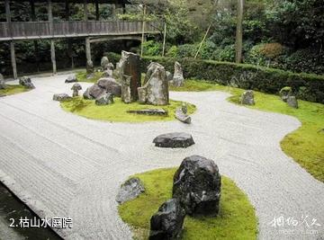 日本龙安寺-枯山水庭院照片