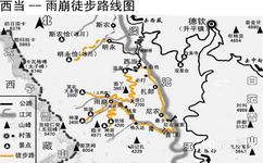 雲南梅里雪山旅遊攻略之雨崩徒步導覽圖