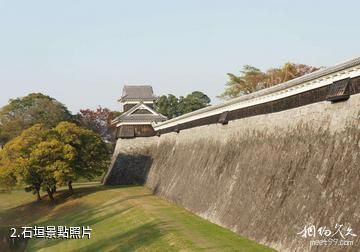 日本熊本城-石垣照片