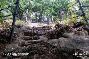 哈爾濱鏵子山森林公園-石頭台階照片