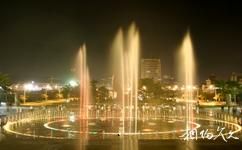 山東大學校園概況之噴泉夜景