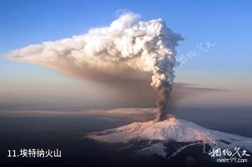 意大利卡塔尼亚市-埃特纳火山照片
