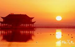 張掖大湖灣旅遊攻略之夕陽美景