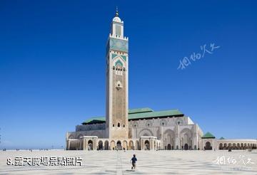 摩洛哥哈桑二世清真寺-露天廣場照片