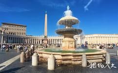 梵蒂冈圣彼得广场旅游攻略之喷泉