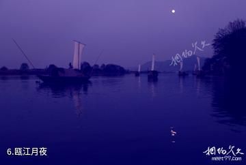 丽水瓯江漂流乐园-瓯江月夜照片