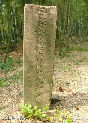 杭州东明山森林公园-山中石碑照片