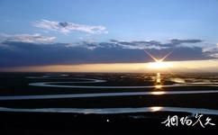 新疆巴音布鲁克天鹅湖旅游攻略之夕阳