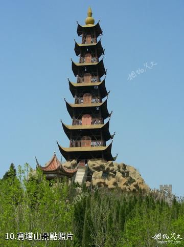 東營龍悅湖天鵝湖-寶塔山照片