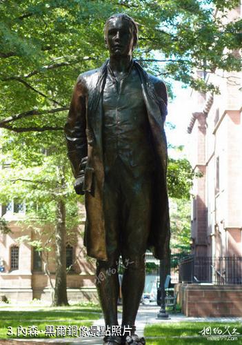 美國耶魯大學-內森·黑爾銅像照片
