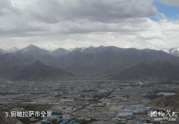 西藏帕崩岗寺-俯瞰拉萨市全景照片