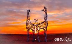 武威民勤苏武沙漠旅游攻略之沙漠雕塑