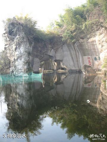 浙江吼山风景区-神象吸水照片