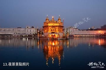 印度阿姆利則金廟-夜景照片