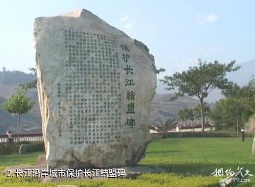 攀枝花长江国际漂流基地-长江沿岸城市保护长江结盟碑照片