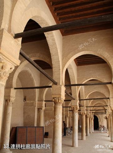 突尼西亞凱魯萬市-連拱柱廊照片