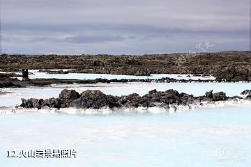 冰島藍湖-火山岩照片