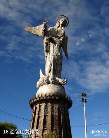 厄瓜多尔基多市-面包山女神像照片