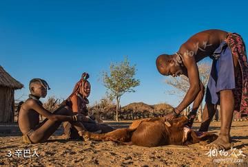 纳米比亚辛巴族红泥人村-辛巴人照片